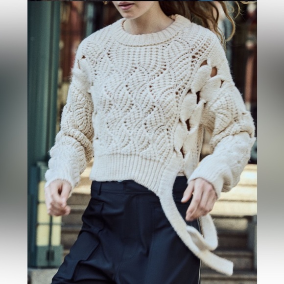 Zara Cable Knit Sweater Size M - Picture 1 of 13